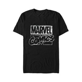 Marvel Comics - Comics Logo - T-Shirt - Noir - L - 100% Coton,Jersey