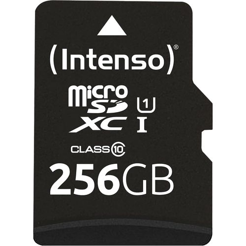 CHECARZHN--NO1-256 Go Premium Carte Mémoire Microsd Avec Adaptateur Sd, Classe 10 Uhs-I, Vitesse De Lecture imale De 45 Mo/S De Arcanite Noir 3423492