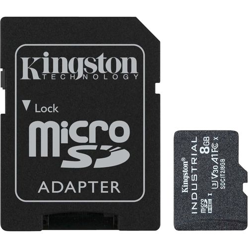 Industrial microSD - 8Go microSDHC Industrial C10 A1 pSLC carte + adaptateur SD - SDCIT2/8GB
