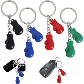 Kal-Porte-Clés Gants En Métal 4 Pièces, Porte-Clés Gants De Boxe Multicolores, Pendentif Fantaisie Pour Hommes Et Femmes, Cadeau De Fête Des Pères