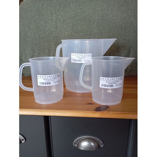 Lot De 3 Béchers Gradués En Plastique