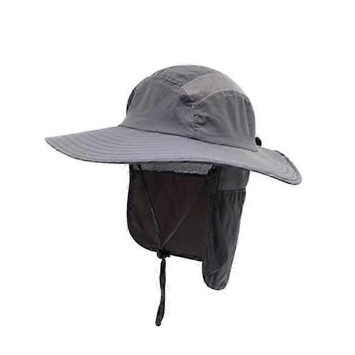 Chapeau De Pêche À Large Bord Upf 50+ Pour Hommes Avec Couvre-Cou Protège-Cou Pare-Soleil Chapeau Seau