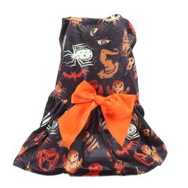 Robe De Chien D'halloween Mignon Motif Unique Confortable Doux Tenue De Vacances Vêtements Pour Chien Robes Pour Chiot