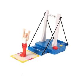 Barre horizontale de gymnastique, petit jouet, machine de gymnastique a bascule, jouets de bureau pour enfants, bleu