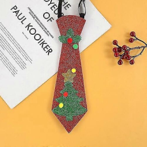 Drôle Père Noël Bonhomme De Neige En Feutre Cravate Cadeaux Joyeux Pour Les Enfants Adultes 2024 Bonne Année Party Photo Props Élastique