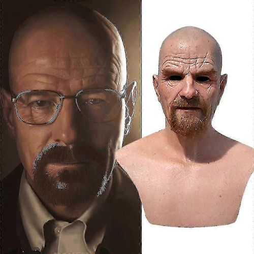 Réaliste Vieil Homme Masque Latex Cosplay Party Masques Complets