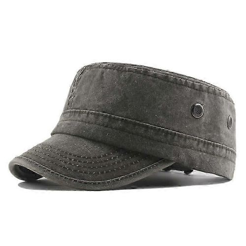 Casquette Militaire Classique En Coton Ajustable Casquette Militaire Casquette À Bord Pour Homme (Vert Armée)