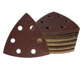 Lot de 50 triangles de meulage 93 x 93 x 93 mm, Grain 80 pour Ponceuse Delta 6 trous