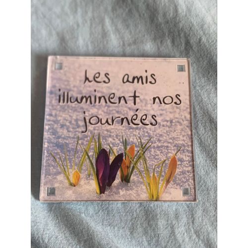 Aimant « Les amis illuminent nos journées »