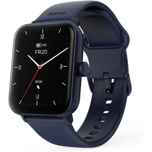 Senior-Montre Connectée Gps Intégré 6010"" (Montre Sport, Écran Tft 1,65"", Fonction Pr Dappels, Contrôle Vocal Siri/Google, Étanche Ip68/3 Atm), Bleue[L517]