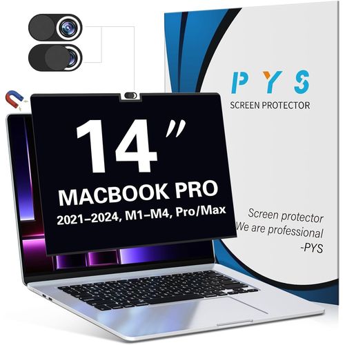 CAUC-Magnétique Filtre de Confidentialité pour MacBook Pro 14 Pouces (2021-2024, M1,M2,M3,M4) Filtre de Confidentialité Amovible pour Ordinateur Portable et Protection Antireflet