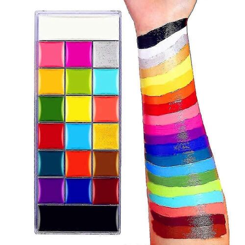 20 Couleurs Face Painting - Kit De Palette De Peinture Corporelle Pour Adultes / Professionnels Tattoo Painting Art, Fête D'halloween 