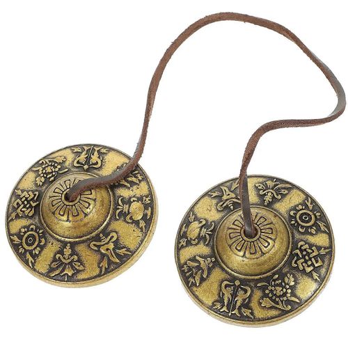 Cymbales En Cuivre Cloche Méditation Instrument Tibétain Carillon Tingsha Yoga Carillon Doigt Main Symboles Laiton Cymbale Religieuse Percussion