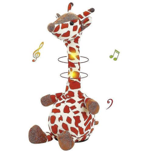 Poupée électrique Girafe parlante répète ce que vous dites Secouer la tête Jouet animé interactif électrique Talking Buddy Jouet électrique imitant la parole Rec