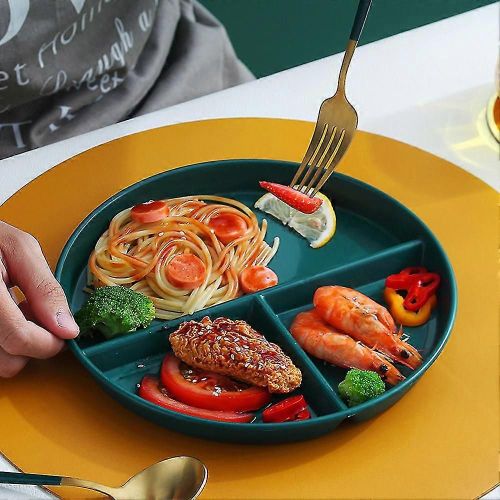 Home Cuisine 3 Compartiments Pour Adultes Contrôle Des Portions Assiette