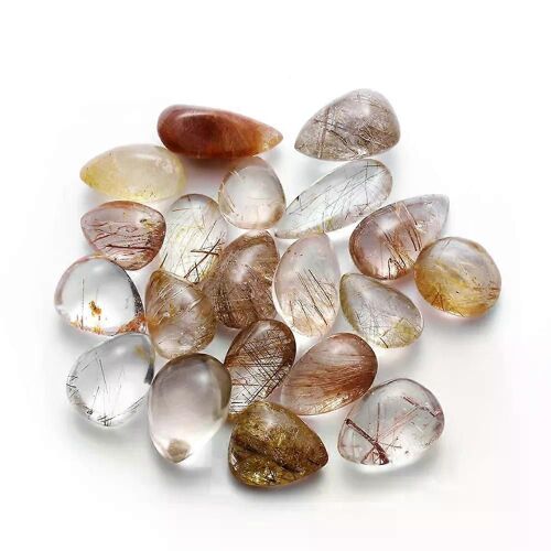 Pendentif En Cristal De Cheveux Naturels Poli Citrine Quartz Rutile Jaune Pierre Polie Pierre Décoration Intérieure
