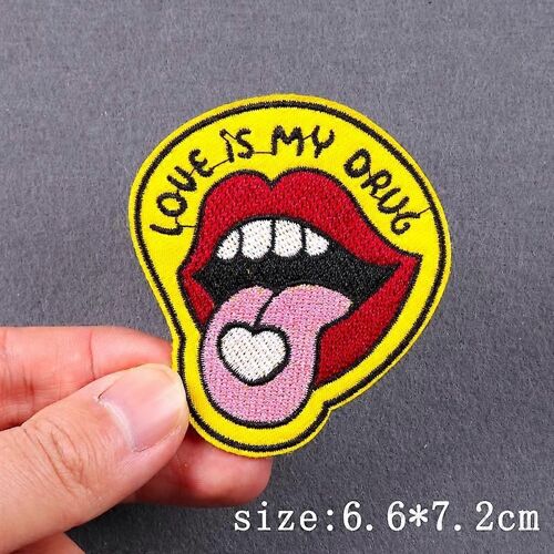 Hip Hop Punk Sexy Broderie Patch Fer Sur Patchs Pour Vêtements Patchs Thermoadhésifs Pour Vêtements Couture/Fusible Patch Stickers