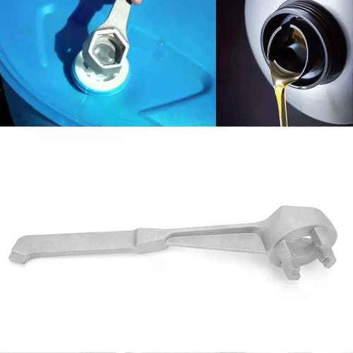 Clé à bonde de baril d'huile Clé à bonde de baril d'huile Aluminium pour ouvrir le couvercle de 10 15 20 30 55 gallons Clé à bonde de tambour d'huile standard