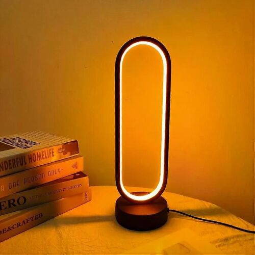 1pc Lampe Chambre Anneau Lampe Salon Tricolore Gradation Lampe De Chevet Led Veilleuse