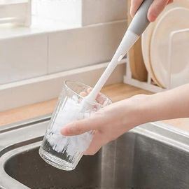Nouvelle Brosse À Tasse Poignée Longue Brosse À Tasse D'eau De Cuisine Amovible Brosse À Biberon Brosse D'élimination Des Taches Brosse À Bouteille Outil De Nettoyage De Tasse