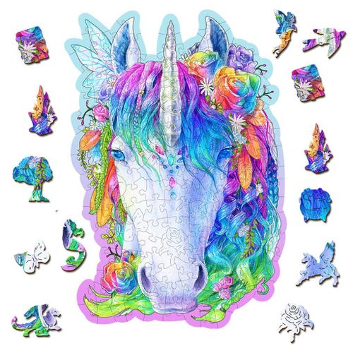 Puzzle En Bois Licorne Élégante 150 Pcs