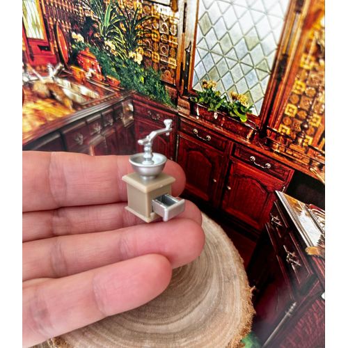 Moulin à café miniature pour maison de poupée