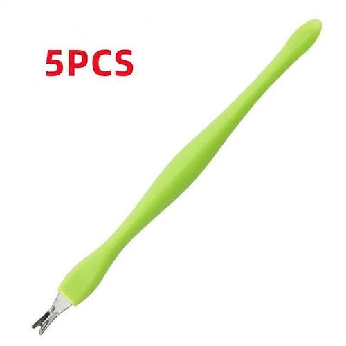 5PCS Dead Skin Remover Cuticle Pusher Nail Art Fourchette Nipper En Acier Inoxydable Tondeuse Dissolvant Cuticule Remover Ongle Manucure Pédicure