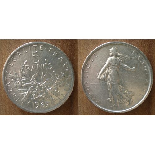 France 5 Francs 1967 Semeuse Franc Argent Frcs Frs Frc Piece
