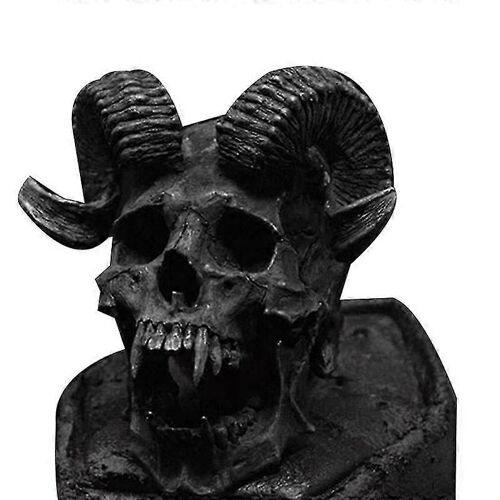 Rétro Punk Satan Crâne De Chèvre En Acier Inoxydable Locomotive Bague À La Mode Bijoux Gothiques Pour Hommes S