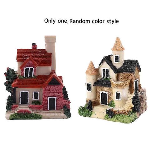 Mignon Mini Maison En Résine Maison Miniature Fée Jardin Paysage Maison Jardin Décoration Résine Artisanat 4