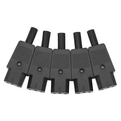 5PCS IEC 320 C13 Adaptateur de prise femelle 3 broches Cordon d'alimentation Connecteur repliable