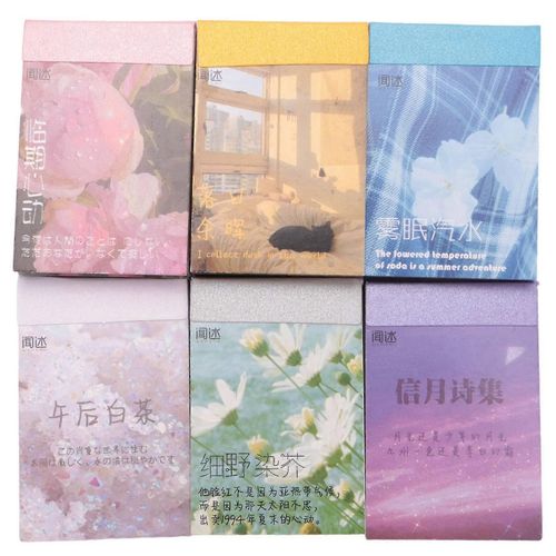 Autocollants Décoratifs Washi Scrapbooking Stickers Set (6 Ensemble De 300 Pièces) Pour L'album De Planificateur De Journalisation
