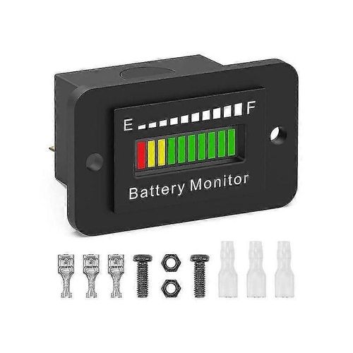 12v 24v 36v 48v 60v 72v Led Jauge De Surveillance De Batterie Jauge De Carburant Indicateur Testeur De Batterie Lithium-Ion