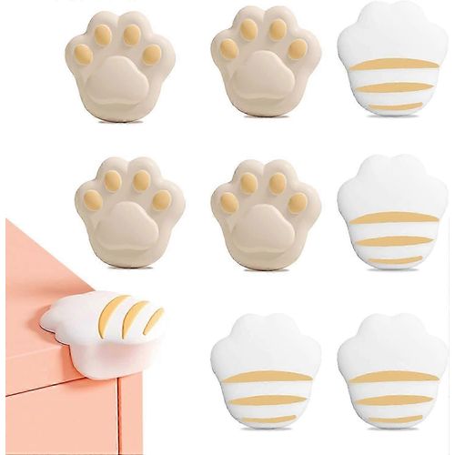 Protecteur D'angle De Table 8 Pièces,Protecteur D'angle De Table Pour Bébé,Protecteur D'angle De Table De Dessin Animé,Protecteur D'angle Pour Protéger Les Bébés Et Les Enfants (Patte De Chat