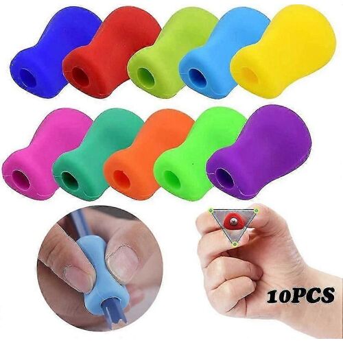 10 Pcs Poignées De Crayon Pour Les Enfants Poignées Crayon Ergonomiques Aide À L'écriture En Silicone Aide À L'écriture Ensemble D'aides À L'écriture