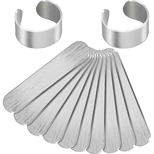 12 pièces pièces d'emboutissage en métal ébauches d'anneaux en aluminium ébauches 0,47 x 2,24 pouces ébauches de pliage d'ébauches d'anneaux