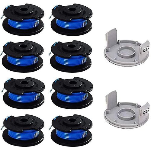 10 paquets de bobine de rechange de tondeuse de fil de 0,065 pouce pour Ryobi 18v 24v 40v,convient à Ryobi One + Ac14RL3A,coupe-bordures sans fil de 11 pieds,8 bobines + 2 tondeuses C