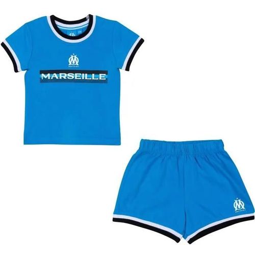 6 Mois - Ensemble Bébé T-Shirt Short Om - Collection Officielle Olympique De Marseille