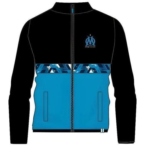 4 Ans - Survêtement Polyester Enfant - Om Fan - Noir/Bleu - Manches Longues - Respirant - Football