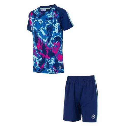 6 Ans - Ensemble Maillot Short - Champions League - Enfant - Polyester - Manches Courtes - Bleu