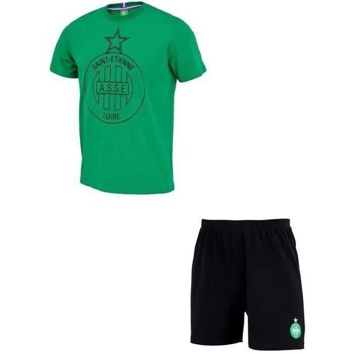 S - Pyjashort - As Saint Etienne - Collection Officielle - Vert - Manches Courtes - Enfant