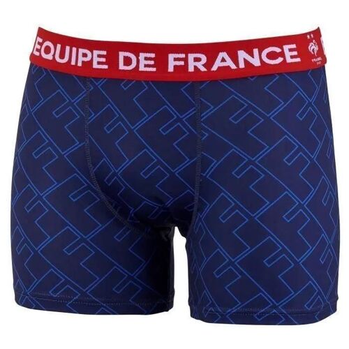 S - Boxer Homme - Equipe De France De Football - Fff - Polyester - Bleu - Officiel