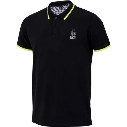 Xl - Polo - Fff - Collection Officielle - Noir - Manches Courtes - Col Polo