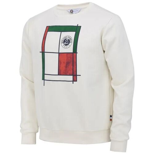 Xl - Sweat Shirt - Roland Garros - Rg - Coton - Manches Longues - Blanc