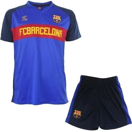 8 Ans - Ensemble Maillot + Short - Fc Barcelone - Collection Officielle - Bleu - Manches Courtes - Adulte