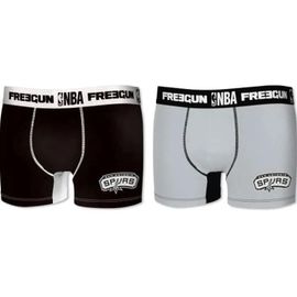 8-10 Ans - Boxer - Nba - San Antonio Spurs - Lot De 2 - Noir - Mixte - Taille Enfant