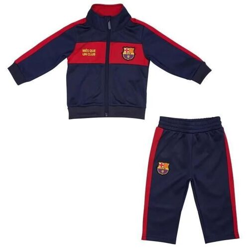 6 Mois - Survêtement - Fc Barcelone - Bébé Garçon - Bleu - 100% Officiel - Polyester