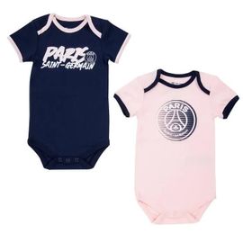 24 Mois - Body Bébé Fille - Paris Saint Germain - 2 Pièces - Rose - Manches Courtes - Officiel