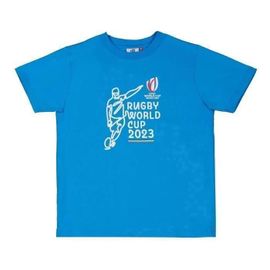 6 Ans - T-Shirt Rugby - Rwc - Coupe Du Monde 2023 - Coton - Mixte - Bleu