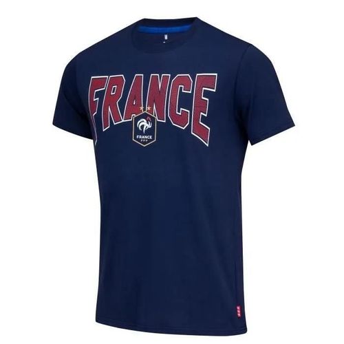 L - T-Shirt - Equipe De France De Football - Fff - Bleu - Manches Courtes - Adulte
